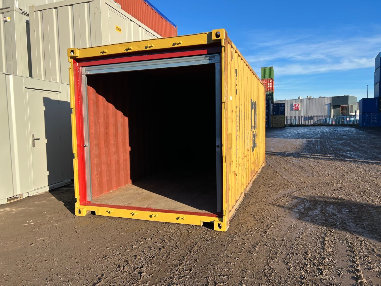 20ft Used Shipping Container with Roller Shutter Door - Image 4