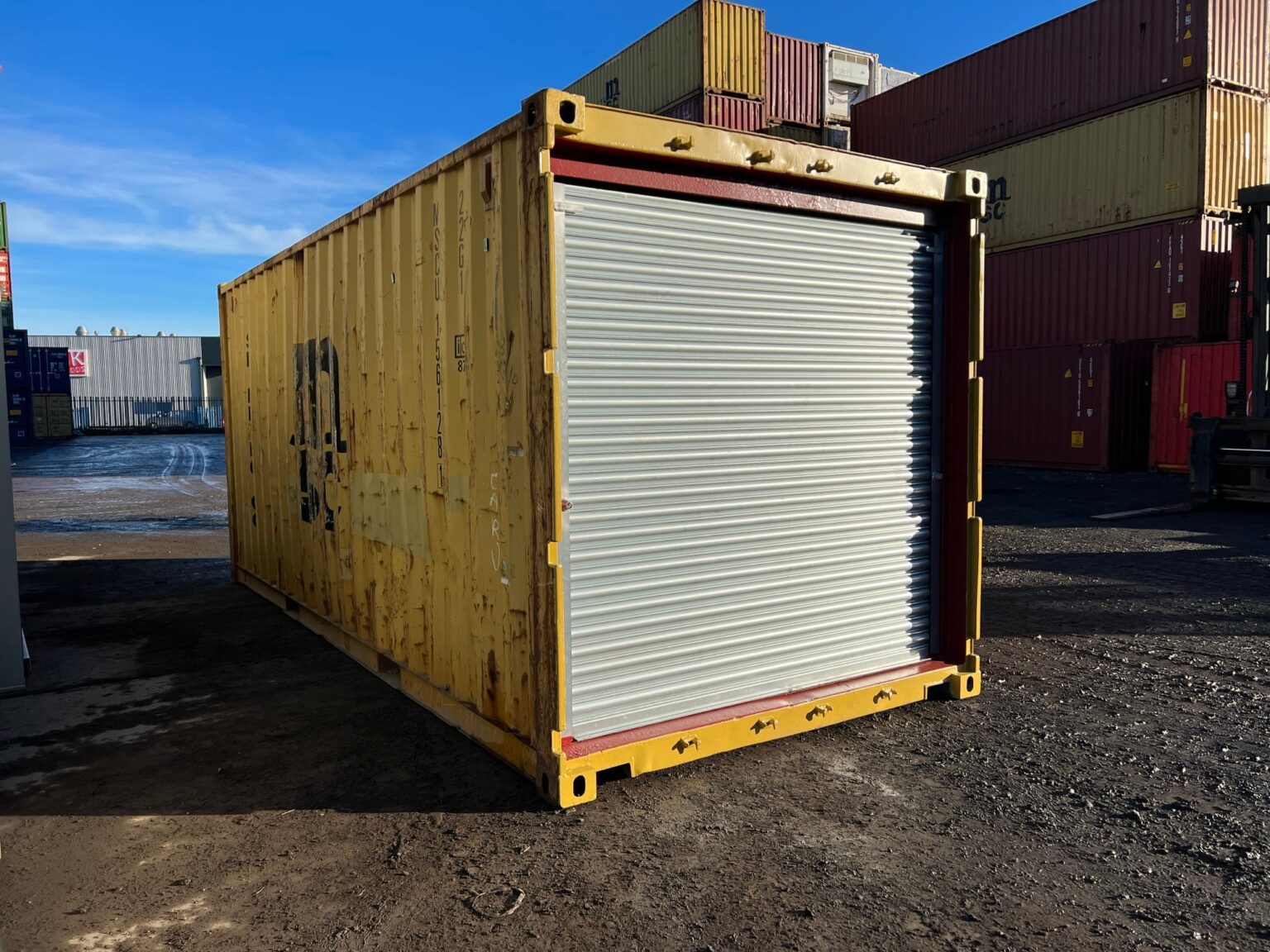 20ft Used Shipping Container with Roller Shutter Door - Image 3