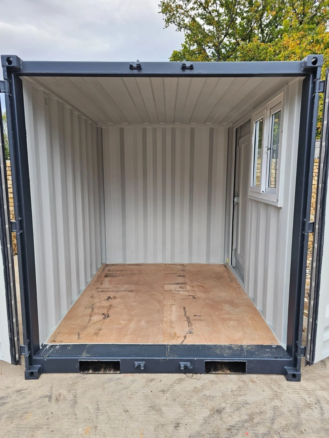New 8′ Shipping Container Site Safe Lock Up Box Toolbox 8ft Workshop Shed Office - Image 6