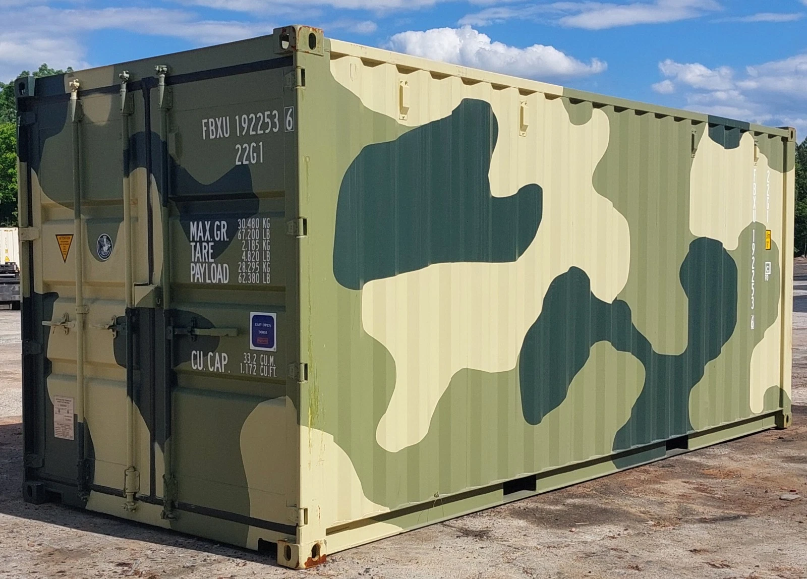 Camouflage New One Trip 20ft Shipping Storage Container Easy Open Door – USA - Image 4