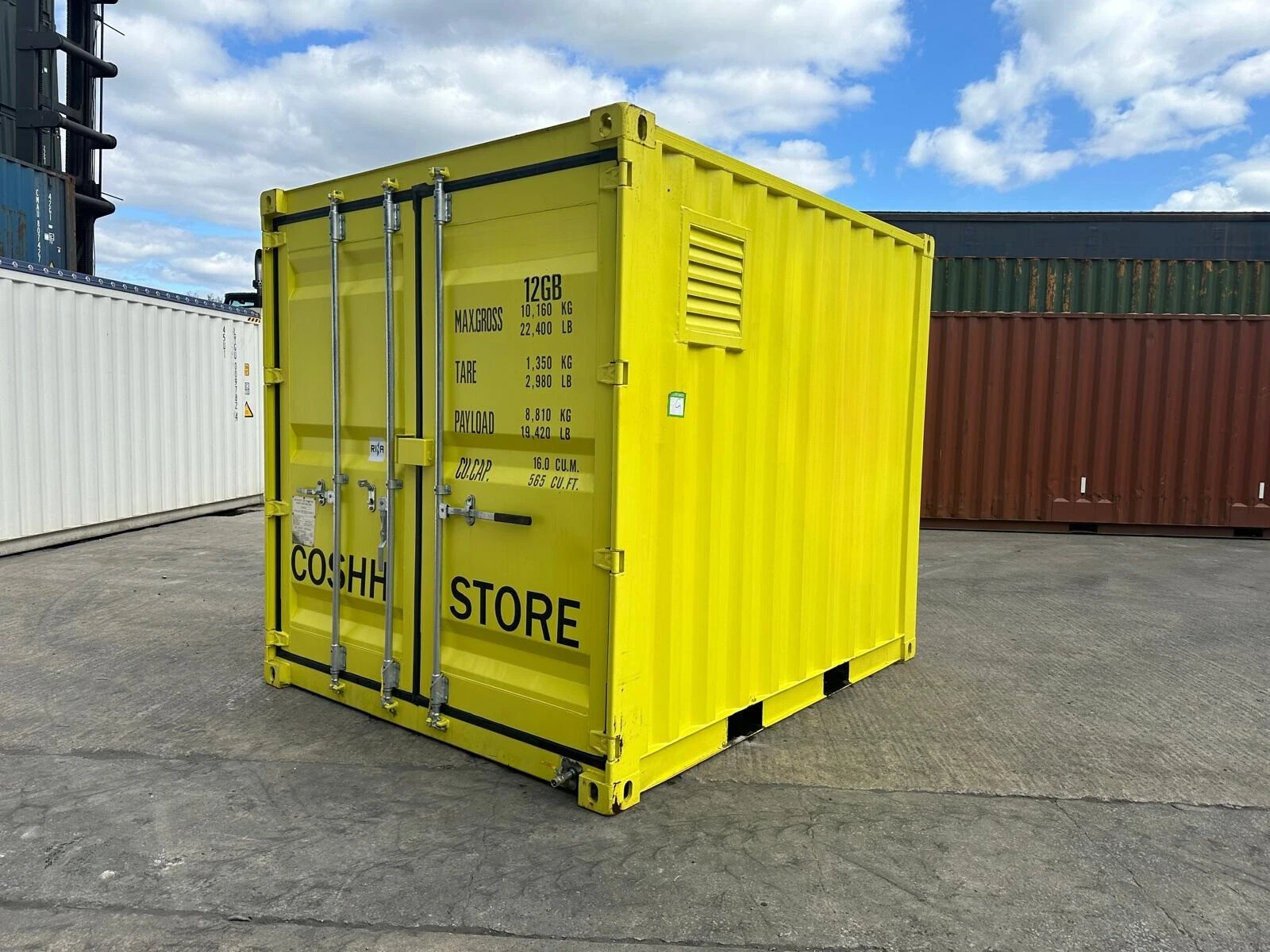 9ft x 7ft New COSHH / Chemical Store Shipping Container / Cabinet